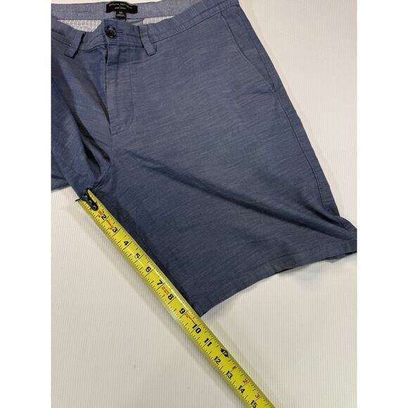 Banana Republic Aiden Shorts Men 34 Blue Chambray Flat Front - Picture 5 of 8